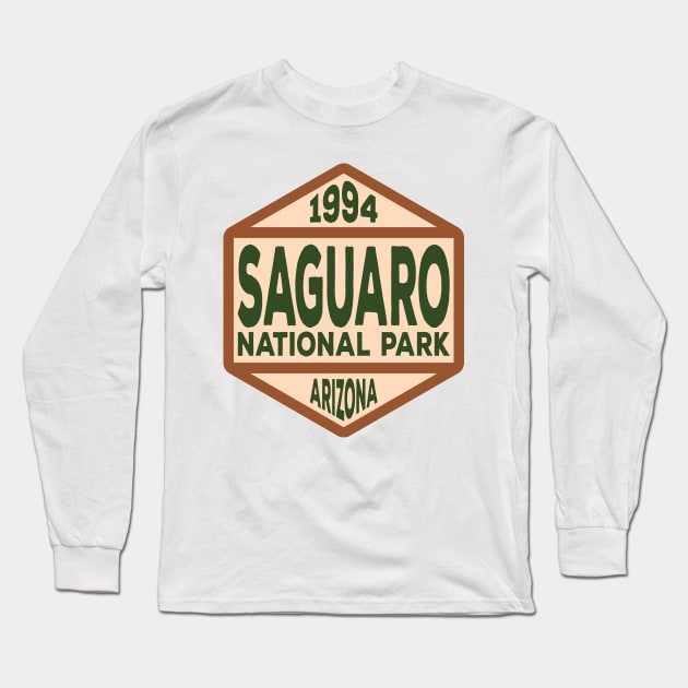 Saguaro National Park badge Long Sleeve T-Shirt by nylebuss